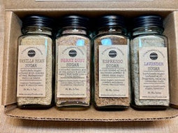 Artisan sugar sampler set – perfect gift for bakers and coffee lovers