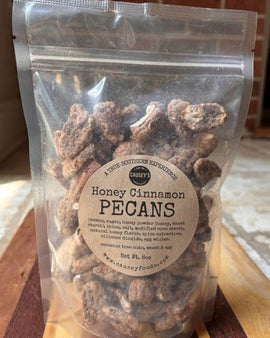Causey Foods Hoey Cinnamon Roasted Pecans in resealable bag