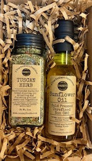A Drizzle & A Dash Gift Box - Tuscan Herb & Sunflower Oil Gourmet Gift Set